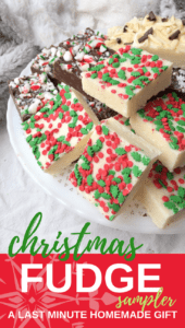 This last-minute easy fudge recipe saved my more than once when I needed an easy homemade Christmas gift. #christmas #fudge #homemade #easy