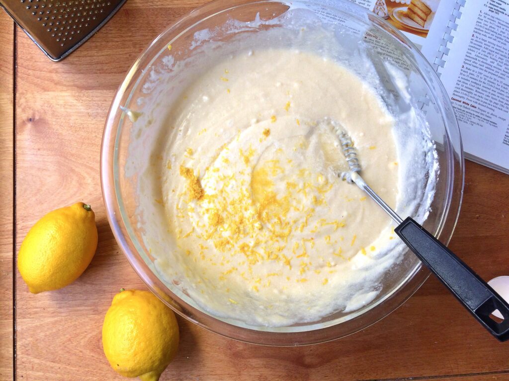 Lemon cake with candied citrus and lemon buttercream