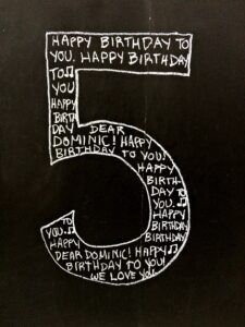 Easy Chalkboard Birthday Sign