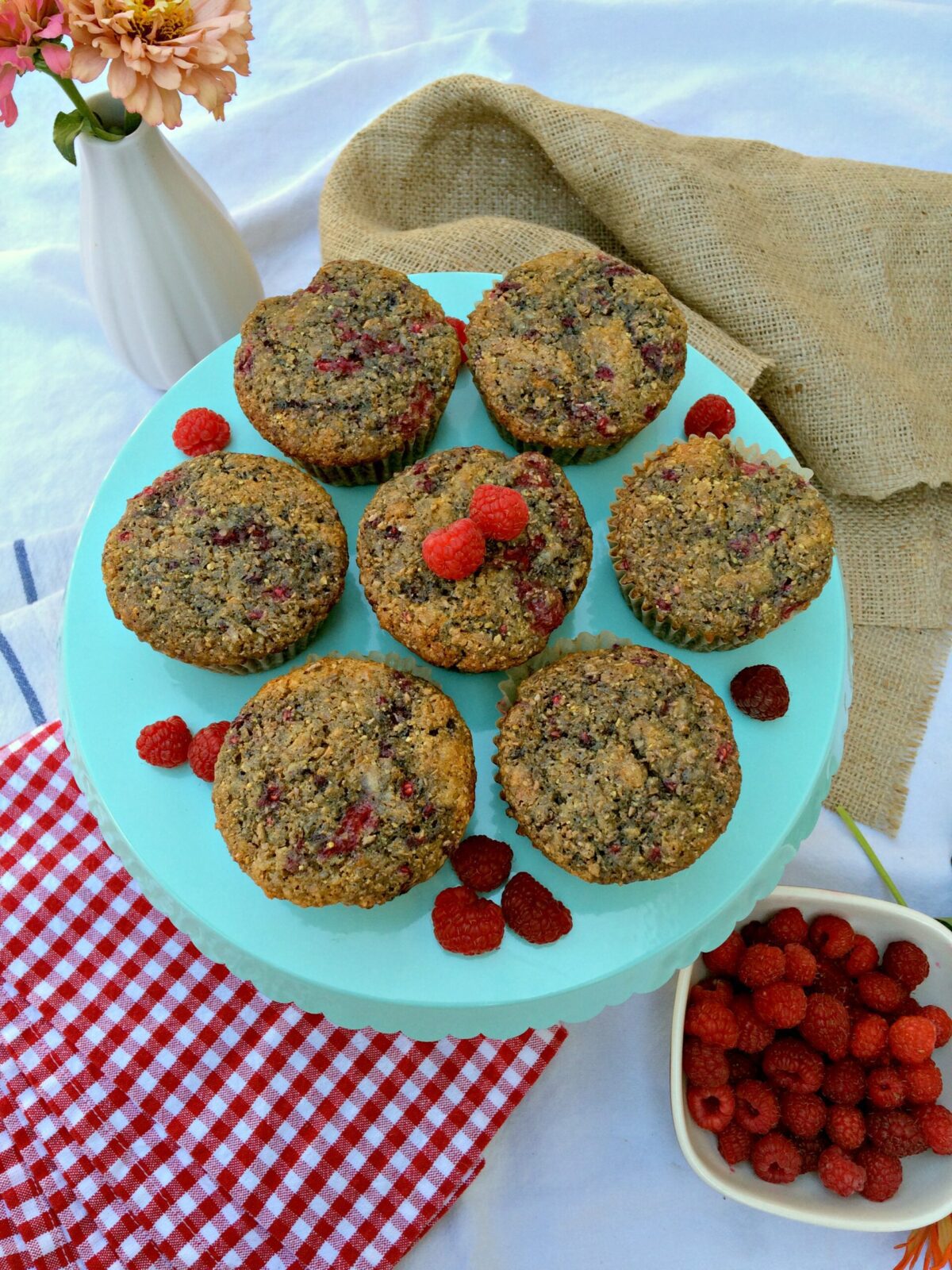 Every year I can't wait until Tim Hortons serves Raspberry Bran Muffins. They're my favourite! I developed this easy copycat recipe to fill the craving. Healthy, delicious, and perfect for snacks and back to school lunches.