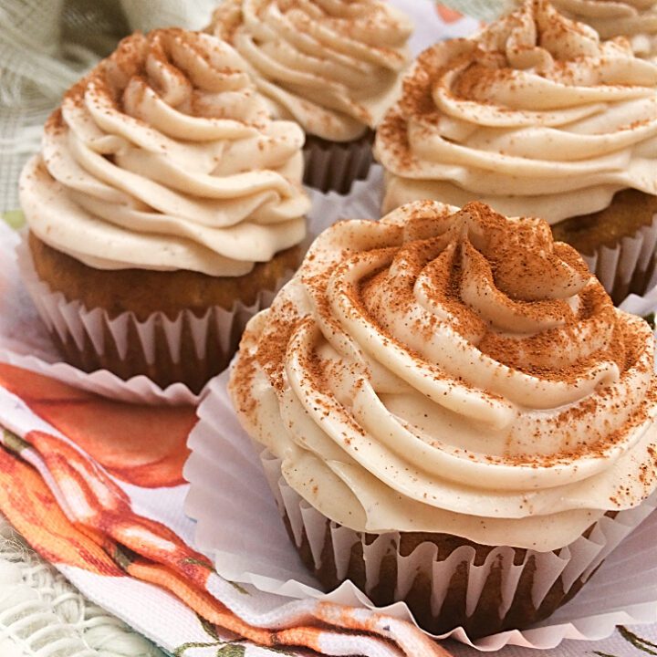 Pumpkin Spice Cupcakes with Cream Cheese Icing