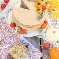 Poppy Seed Cake with Caramel Frosting
