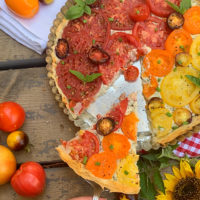 Tomato Tart with Phyllo Pastry & Boursin Cheese