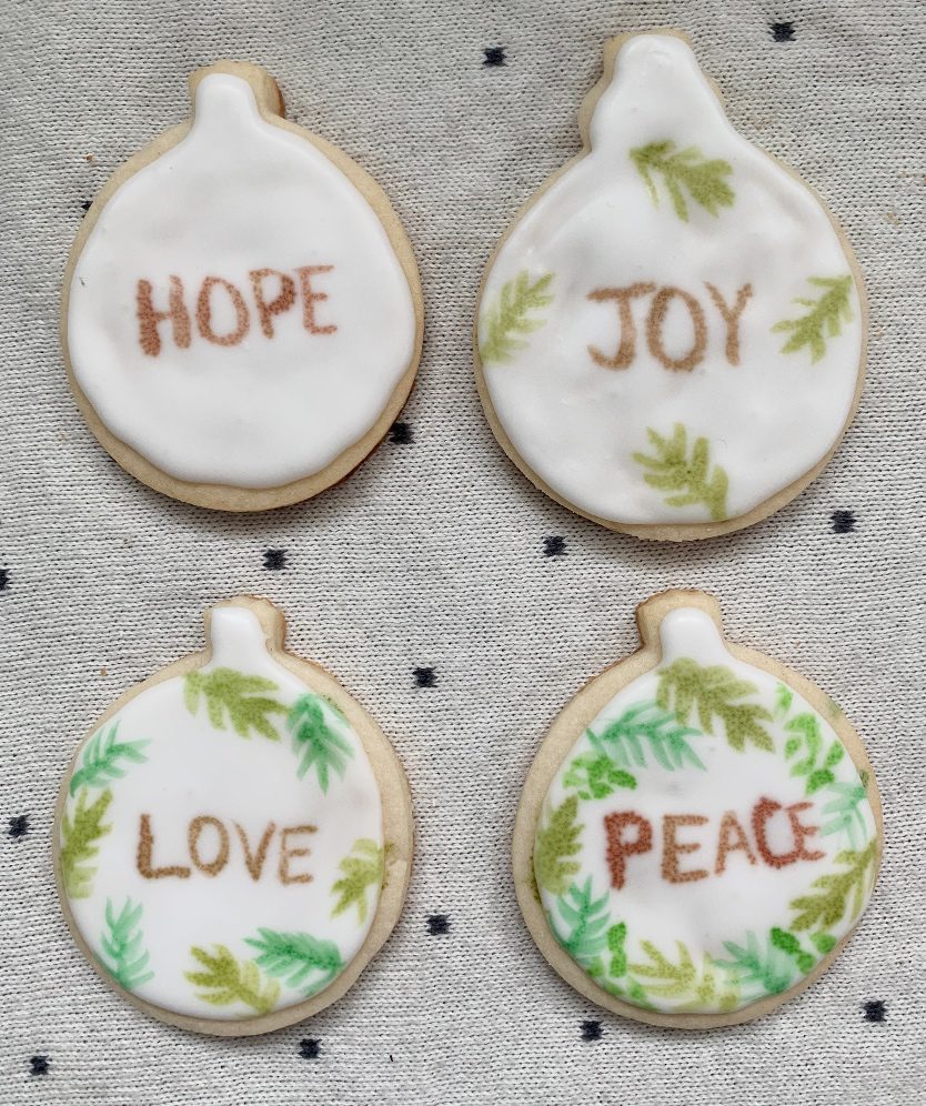 Step by step ornaments with feature words