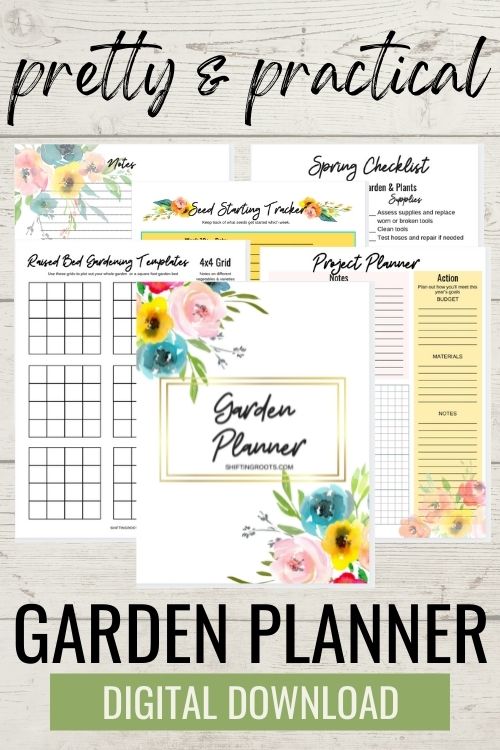 A selection of pages in the pretty and practical garden planner